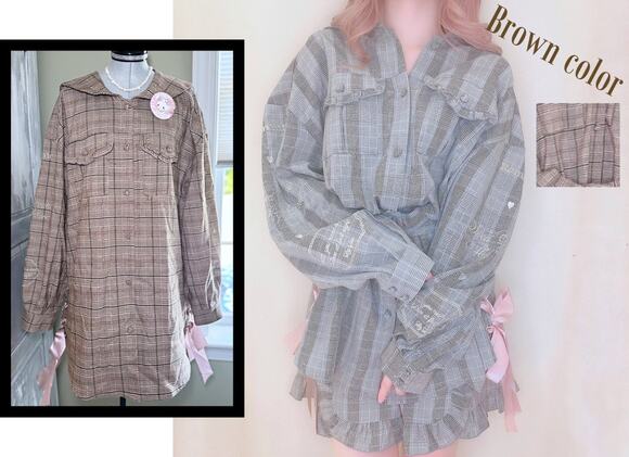 LIZ LISA Dresses & Skirts - Liz Lisa Shirt Dress Sailor Collar Embroidered Jfashion Gyaru Himekaji Japan